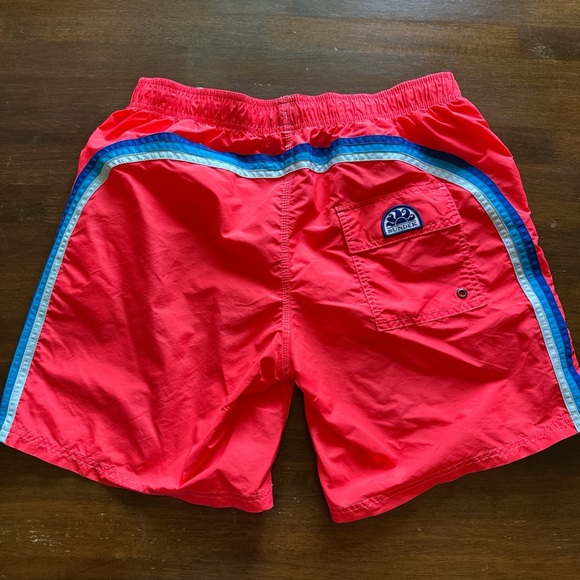 Sundek Vintage Retro Inspired Swim Trunks with Quick-Dry Fabric - Picture 4 of 8